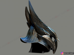 skyrim daedric helmet -the elder scrolls masks 3d print model 3D-printmodel
