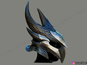 skyrim daedric helmet -the elder scrolls masks 3d print model 3D-printmodel