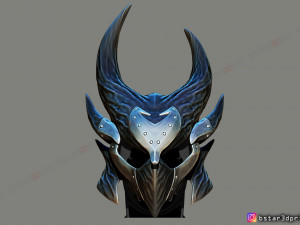 skyrim daedric helmet -the elder scrolls masks 3d print model 3D-printmodel