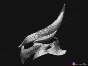 skyrim daedric helmet -the elder scrolls masks 3d print model 3D-printmodel