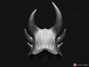 skyrim daedric helmet -the elder scrolls masks 3d print model 3D-printmodel