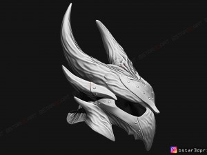 skyrim daedric helmet -the elder scrolls masks 3d print model 3D-printmodel