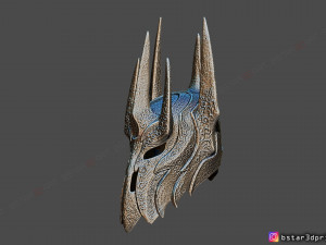 sauron helmet - lord of the rings 3d print model 3D Baskı Modeli