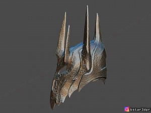 sauron helmet - lord of the rings 3d print model 3D Baskı Modeli