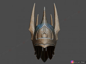 sauron helmet - lord of the rings 3d print model 3D Baskı Modeli