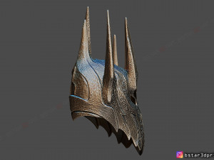 sauron helmet - lord of the rings 3d print model 3D Baskı Modeli