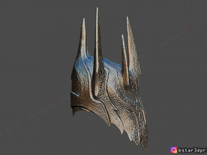 sauron helmet - lord of the rings 3d print model 3D Baskı Modeli