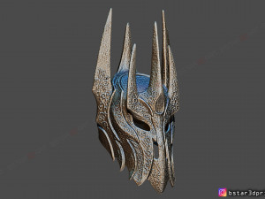 sauron helmet - lord of the rings 3d print model 3D Baskı Modeli