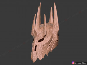 sauron helmet - lord of the rings 3d print model 3D Baskı Modeli
