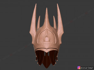 sauron helmet - lord of the rings 3d print model 3D Baskı Modeli