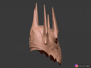 sauron helmet - lord of the rings 3d print model 3D Baskı Modeli