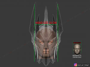 sauron helmet - lord of the rings 3d print model 3D Print Model
