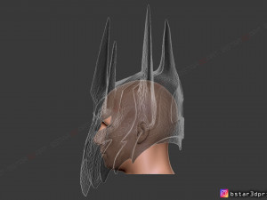 sauron helmet - lord of the rings 3d print model 3D Baskı Modeli