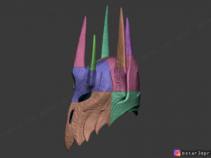 sauron helmet - lord of the rings 3d print model 3D Baskı Modeli