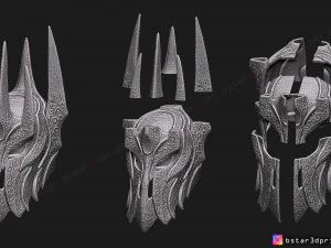 sauron helmet - lord of the rings 3d print model 3D Print Model
