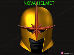 nova prime helmet - marvel costumes 3d print model Modelo de Impressão 3D