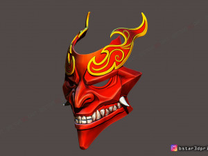 shan hai scrolls jhin mask - jhin god - league of legends 3d print model Modèles 3D en vedette