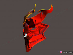 shan hai scrolls jhin mask - jhin god - league of legends 3d print model Modèles 3D en vedette