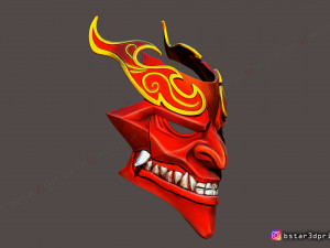 shan hai scrolls jhin mask - jhin god - league of legends 3d print model Modèles 3D en vedette