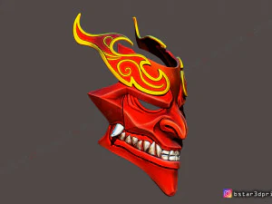 shan hai scrolls jhin mask - jhin god - league of legends 3d print model 3D Print Model