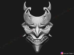 shan hai scrolls jhin mask - jhin god - league of legends 3d print model 3D Print Model
