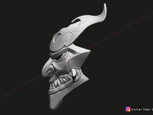 shan hai scrolls jhin mask - jhin god - league of legends 3d print model Modèles 3D en vedette