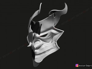 shan hai scrolls jhin mask - jhin god - league of legends 3d print model Modèles 3D en vedette