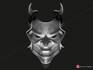 shan hai scrolls jhin mask - jhin god - league of legends 3d print model Modèles 3D en vedette