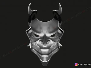 shan hai scrolls jhin mask - jhin god - league of legends 3d print model 3D Print Model