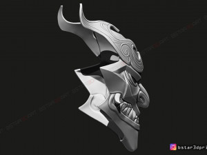 shan hai scrolls jhin mask - jhin god - league of legends 3d print model Modèles 3D en vedette