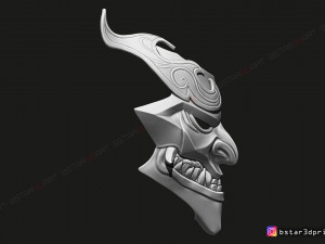 shan hai scrolls jhin mask - jhin god - league of legends 3d print model Modèles 3D en vedette