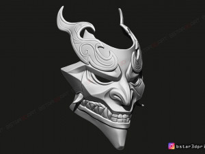 shan hai scrolls jhin mask - jhin god - league of legends 3d print model Modèles 3D en vedette
