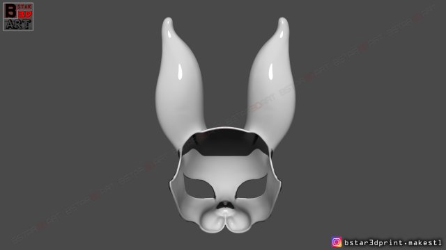 3D Printable Rabbit Hunt Mask Cosplay Halloween - 3D Print Model