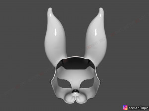 rabbit mask - fox mask - bunny mask - demon kitsune cosplay 3d print model 3D Baskı Modeli
