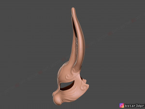 rabbit mask - fox mask - bunny mask - demon kitsune cosplay 3d print model 3D Baskı Modeli