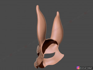 rabbit mask - fox mask - bunny mask - demon kitsune cosplay 3d print model 3D Baskı Modeli