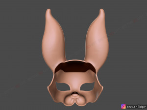 rabbit mask - fox mask - bunny mask - demon kitsune cosplay 3d print model 3D Baskı Modeli