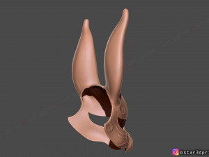 rabbit mask - fox mask - bunny mask - demon kitsune cosplay 3d print model 3D Baskı Modeli