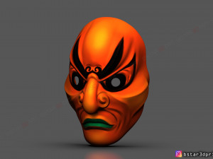 japanese bugaku mask - devil mask -halloween cosplay 3d print model Model do druku 3D