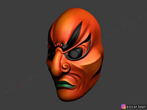 japanese bugaku mask - devil mask -halloween cosplay 3d print model 3D Print Model