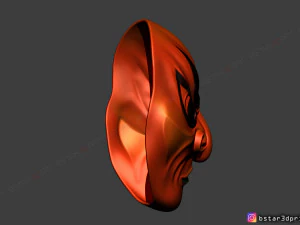japanese bugaku mask - devil mask -halloween cosplay 3d print model 3D Print Model