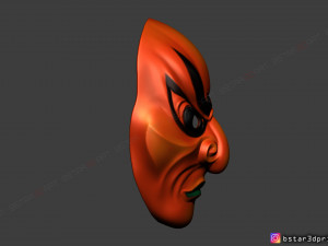 japanese bugaku mask - devil mask -halloween cosplay 3d print model Model do druku 3D