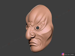 japanese bugaku mask - devil mask -halloween cosplay 3d print model 3D Print Model