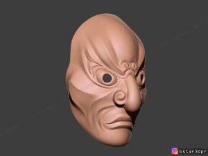 japanese bugaku mask - devil mask -halloween cosplay 3d print model 3D Print Model
