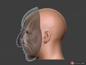 japanese bugaku mask - devil mask -halloween cosplay 3d print model 3D Print Model