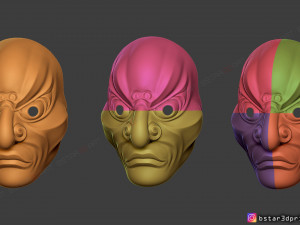 japanese bugaku mask - devil mask -halloween cosplay 3d print model Model do druku 3D