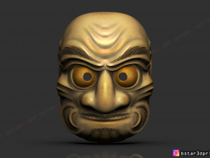 kumasaka mask - noh mask - japanese mask - halloween cosplay 3Dプリントモデル