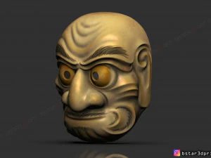 kumasaka mask - noh mask - japanese mask - halloween cosplay 3D Print Model