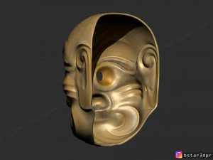 kumasaka mask - noh mask - japanese mask - halloween cosplay 3D Print Model