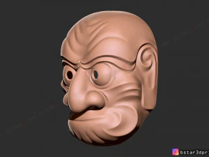 kumasaka mask - noh mask - japanese mask - halloween cosplay 3D Print Model